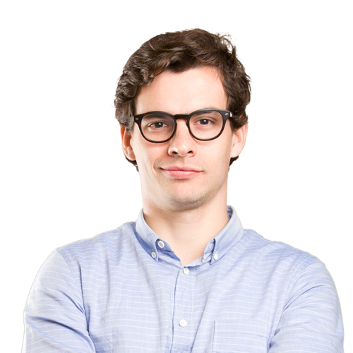 100x100 Portrait d'un homme client avec des lunettes